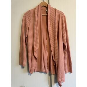 487 Liz Claiborne Pink Patterned Breatheable Cardigan Size M